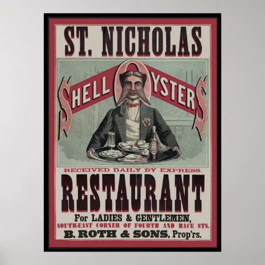 Shell Oyster Restaurant Poster (Voorkant)