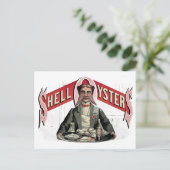 Shell Oysters Advertisement Briefkaart (Staand voorkant)