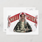 Shell Oysters Advertisement Briefkaart (Voorkant / Achterkant)