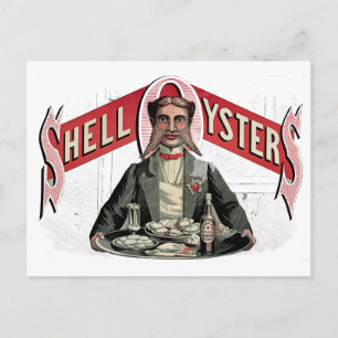 Shell Oysters Advertisement Briefkaart