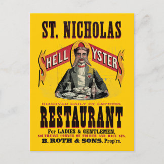 Shell Oysters Advertisement Briefkaart