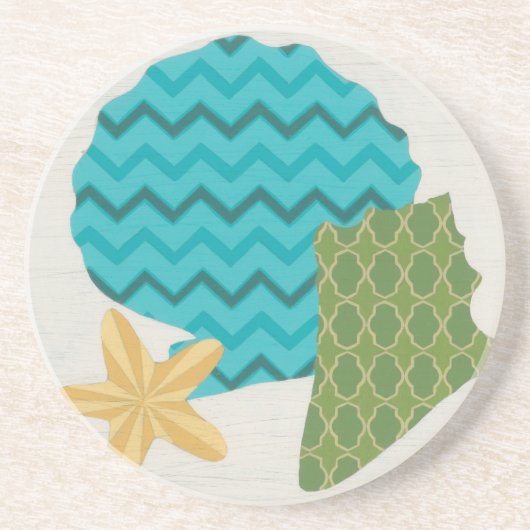 Shell Pattern II Zandsteen Onderzetter (Voorkant)