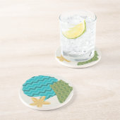 Shell Pattern II Zandsteen Onderzetter (Zijkant)