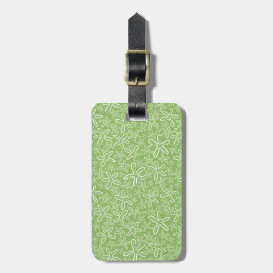 Shell Pattern on Spotted Background Bagagelabel