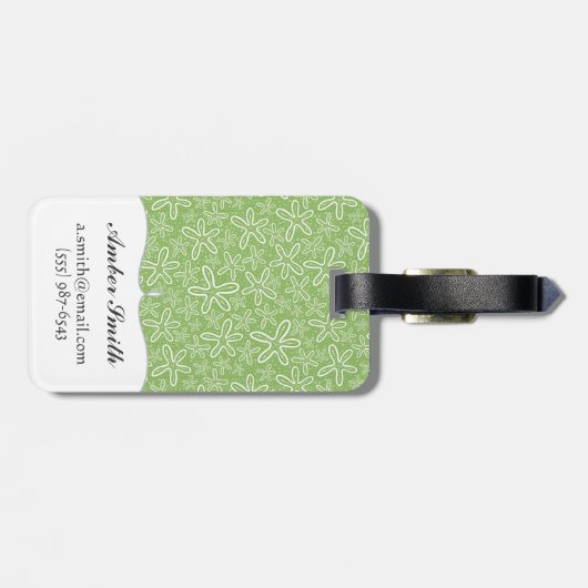 Shell Pattern on Spotted Background Bagagelabel (Achterkant horizontaal)