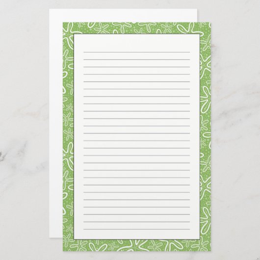 Shell Pattern on Spotted Background Briefpapier (Voorkant / Achterkant)