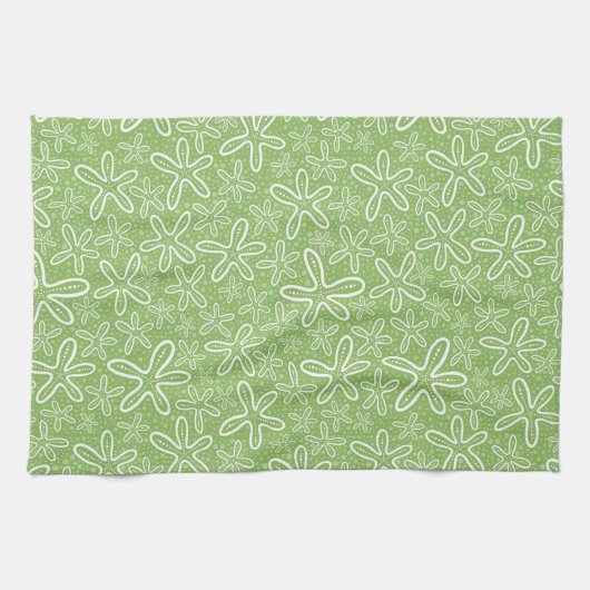 Shell Pattern on Spotted Background Theedoek (Horizontaal)