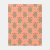 Shell Pink Zee Turtle Fleece Blanket (Voorkant)