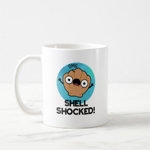 Shell Shocked Funny Seashell Pun Koffiemok
