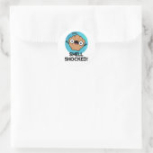 Shell Shocked Funny Seashell Pun Ronde Sticker (Tas)