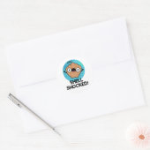 Shell Shocked Funny Seashell Pun Ronde Sticker (Envelop)