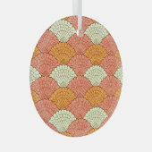 Shell spektakel: Abstracte Zeeen Glas Ornament (Voorkant Rechts)