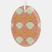 Shell spektakel: Abstracte Zeeen Glas Ornament (Voorkant links)