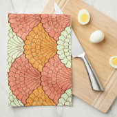 Shell spektakel: Abstracte Zeeen Theedoek (Quarter Fold)
