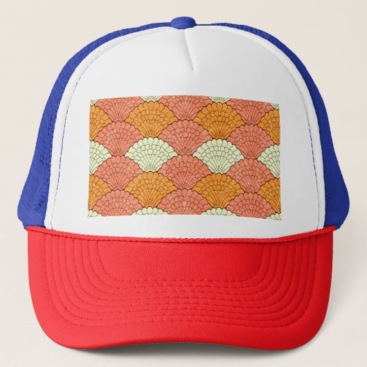 Shell spektakel: Abstracte Zeeen Trucker Pet (Voorkant)
