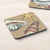 Shell Trio op Khaki Bier Onderzetter (Linkerzijde)