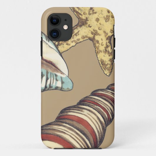 Shell Trio op Khaki Case-Mate iPhone Case (Achterkant)
