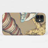 Shell Trio op Khaki Case-Mate iPhone Case (Achterkant (horizontaal))