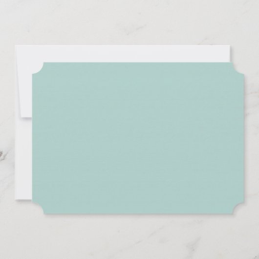 Shell Watercolor Aqua Wedding Enregistrer La Carte (Dos)