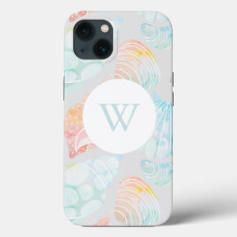 Shell Waterverf Monogram iPhone 13 Hoesje