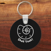 Shell Yeah Funny Beach Quote With Nautical Sea She Sleutelhanger (Voorkant)
