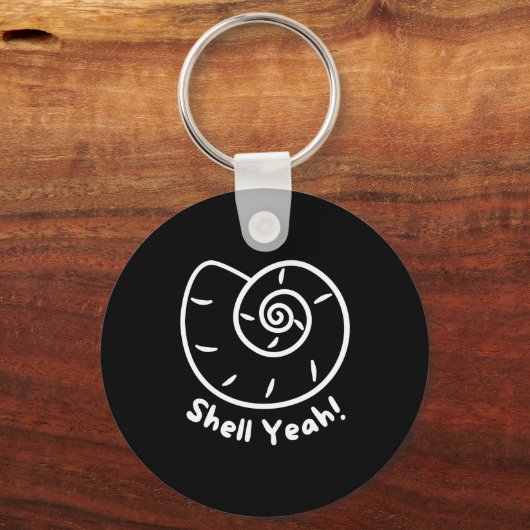 Shell Yeah Funny Beach Quote With Nautical Sea She Sleutelhanger (Voorkant)