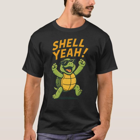 Shell Yeah Funny turtle design girl T-shirt (Voorkant)