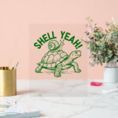 Shell Yeah Turtle Snail Funny Acryl Bord (Huwelijk)