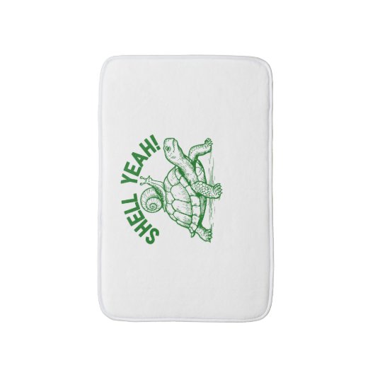 Shell Yeah Turtle Snail Funny Badmat (Voorkant Verticaal)