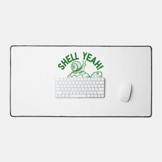 Shell Yeah Turtle Snail Funny Bureaumat (Keyboard & Muis)
