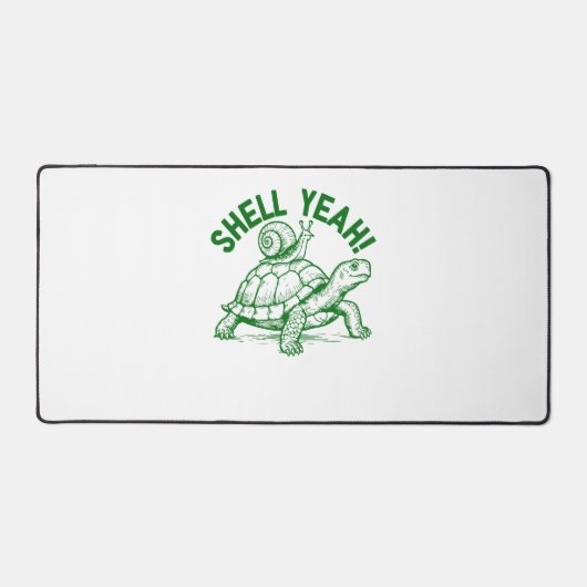 Shell Yeah Turtle Snail Funny Bureaumat (Voorkant)