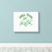 Shell Yeah Turtle Snail Funny Canvas Afdruk (Insitu (Houten vloer))