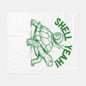 Shell Yeah Turtle Snail Funny Fleece Deken (Voorkant (Horizontaal))