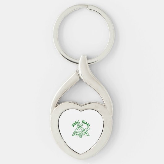 Shell Yeah Turtle Snail Funny Sleutelhanger (Voorkant)