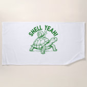 Shell Yeah Turtle Snail Funny Strandlaken (Voorkant)