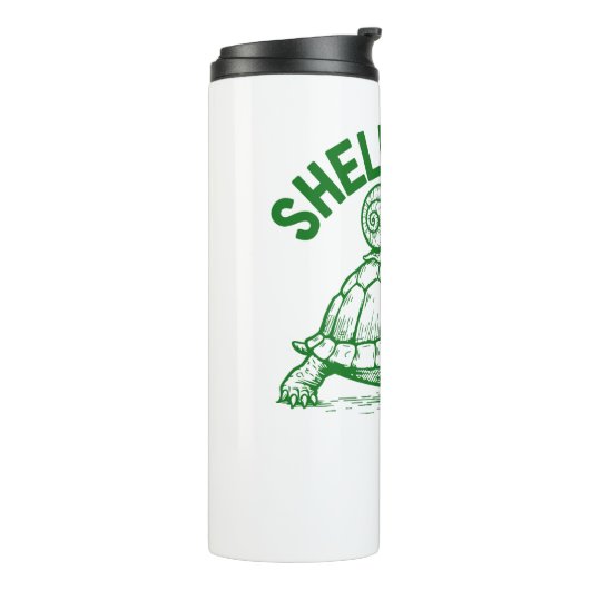 Shell Yeah Turtle Snail Funny Thermosbeker (Gedraaid links)