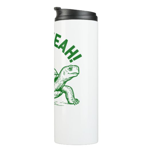 Shell Yeah Turtle Snail Funny Thermosbeker (Geroteerd rechts)