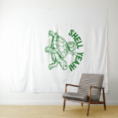 Shell Yeah Turtle Snail Funny Wandkleed (In Situ (horizontaal))