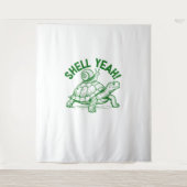 Shell Yeah Turtle Snail Funny Wandkleed (Voorkant)