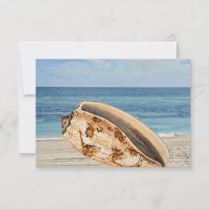 Shell Zee Beach Ocean Milestone Verjaardag Flat Ka Bedankkaart