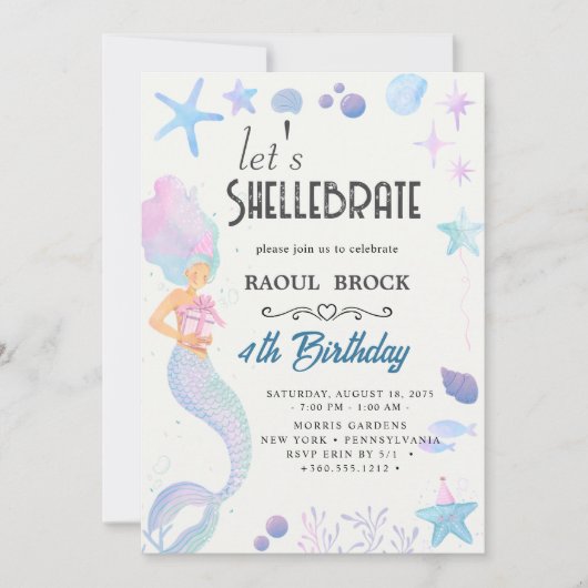 Shellebrate Verjaardag Kaart (Voorkant)