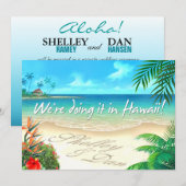 Shelley & Dan Exotic Beach Wedding::aangepast: Kaart (Voorkant / Achterkant)