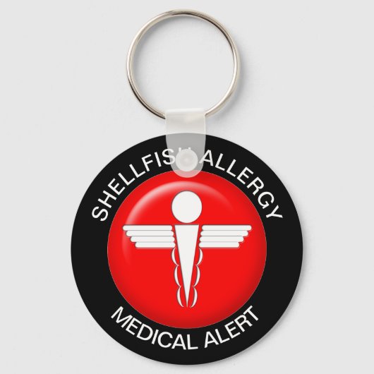 Shellfish Allergy Medical Alert Sleutelhanger (Voorkant)