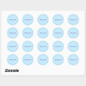 Shellfish Free Request Sticker, Light blue, Purple Ronde Sticker (Vel)