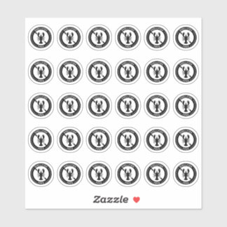 Shellfish Free Wedding Place Card Food Allergy Sticker