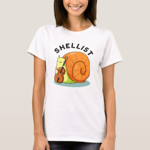 Shellist Funny Snail Cello Pun T-shirt