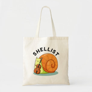 Shellist Funny Snail Cello Pun Tote Bag
