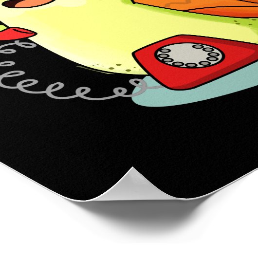 Shello Daar Funny Snail Hallo Pun Dark BG Poster (Hoek)