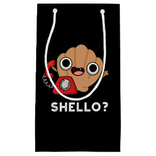 Shello Funny Zee Shell Pun Dark BG Klein Cadeauzakje