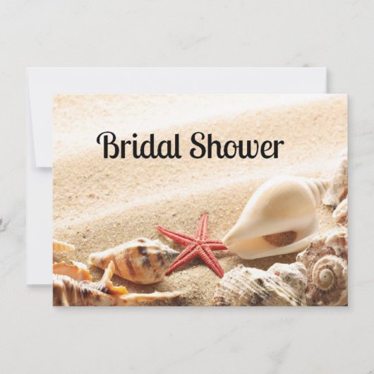 Shells and Starfish Bridal Shower Invitation Kaart (Voorkant)